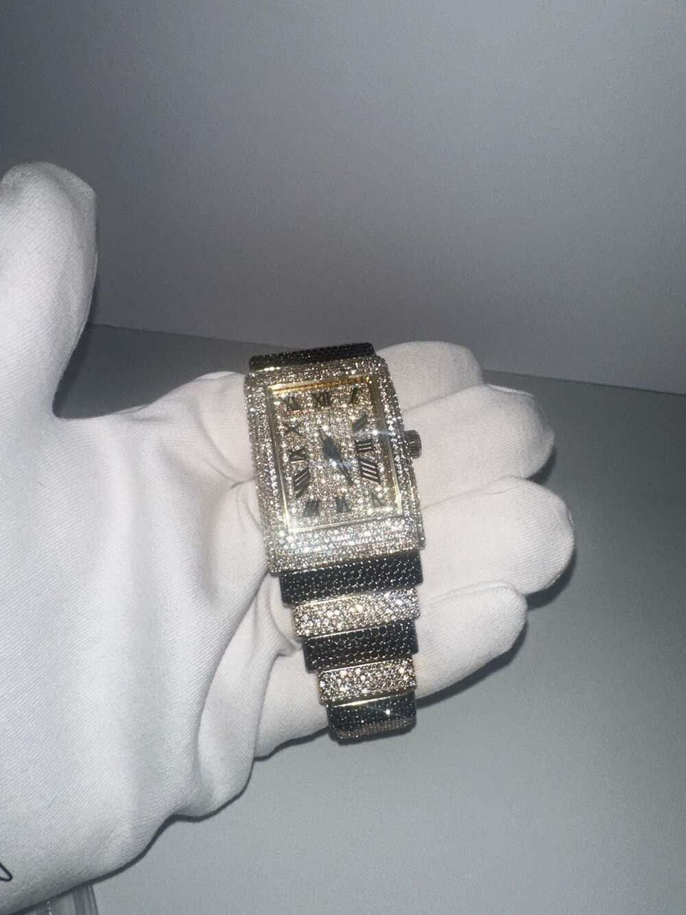 Ice Star Wrist Watch Gold Bling Iced